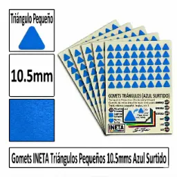 Gomets Triangulo Pequeño Ø 10,5 Mm Azul