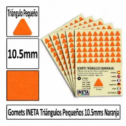 Gomets Triangulo Pequeño Ø 10,5 Mm Naranja