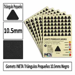 Gomets Triangulo Pequeño Ø 10,5 Mm Negro