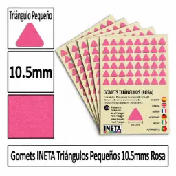 Gomets Triangulo Pequeño Ø 10,5 Mm Rosa