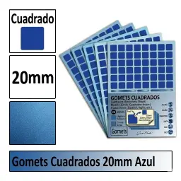 Gomets Cuadrado Grande Ø 20 Mm Azul