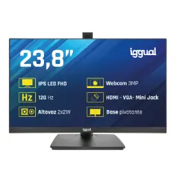 Monitor Iggual 23,8" Ips Fhd 100 Hz Con Webcam – Ml24wc