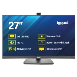 Monitor Iggual 27" Ips Fhd 100 Hz Con Webcam – Ml27wc