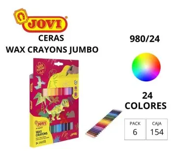 [649761] CERAS PLÁSTICAS JOVI WAX CRAYONS 24 COLORES 
