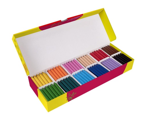 [649431] CERAS PLÁSTICAS JOVICOLOR PACK ESCOLAR 12 COLORES×25  300UDS