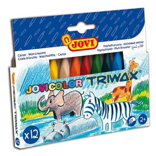 [649779] CERAS PLÁSTICAS TRIWAX EASY GRIP 12 COLORES · TRIANGULARES 