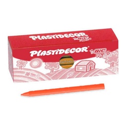 Ceras Plásticas Bic Plastidecor Kids Naranja Caja 25