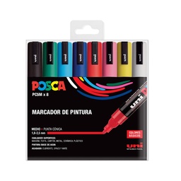 Rotulador Posca Pc-5m/8c Estuche 8 Colores Básicos