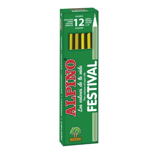 [649433] LAPICES ALPINO UNICOLOR AMARILLO CLARO 12 UNIDADES