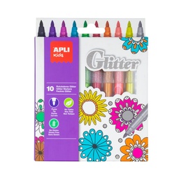 Rotuladores Glitter Apli Kids Pack 10 Colores Surtidos