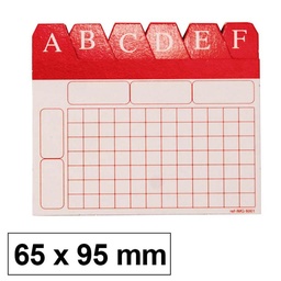 Índice Alfabético Para Ficheros 65 X 95 Mm Nº 1
