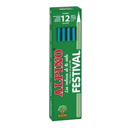 Lapices Alpino Unicolor Azul Claro 12 Unidades