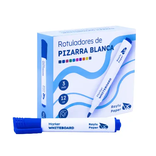 [081441] ROTULADOR DE PIZARRA BLANCA AZUL RAYLU FLOW 
