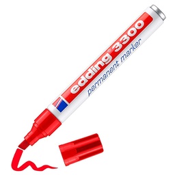 Rotulador Edding 3300 Rojo Punta Biselada