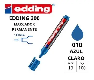 [120119] ROTULADOR EDDING PERMANENTE 300 – PUNTA CÓNICA 1,5-3 MM AZUL CIELO