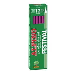 Lapices Alpino Unicolor Rosa 12 Unidades