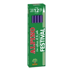 Lapices Alpino Unicolor Violeta 12 Unidades