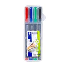 Rotulador Staedtler Lumocolor Permanente Estuche 4 Uds Punta Fina