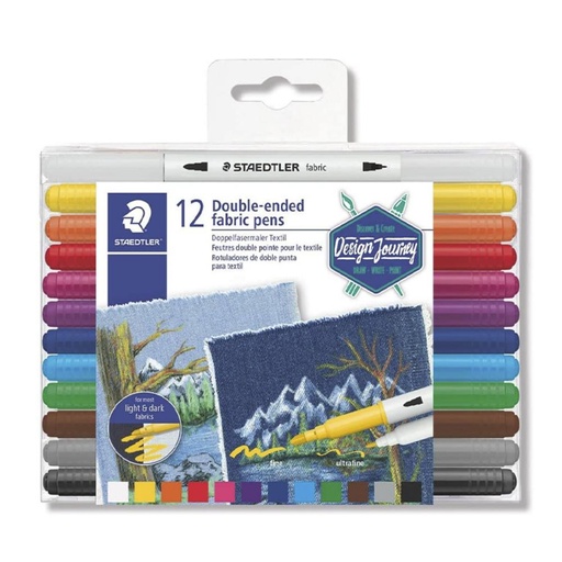 [080358] ROTULADOR STAEDTLER ESTUCHE 12 UDS LUMOCOLOR PERMANENTES DOBLE PUNTA