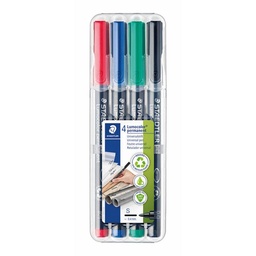 Rotulador Staedtler Lumocolor Permanente Estuche 4 Uds Punta Superfina