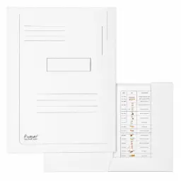 Subcarpeta 2 Solapas Cartulina Reciclada 280gr A4 Blanco