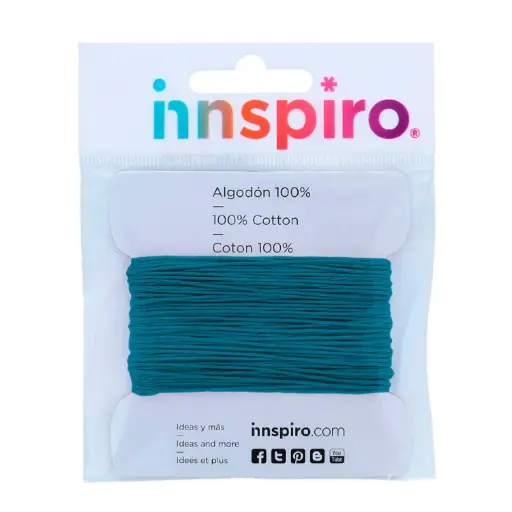 [70090] CORDÓN DE ALGODÓN FINO 1,5MM AZUL INNSPIRO