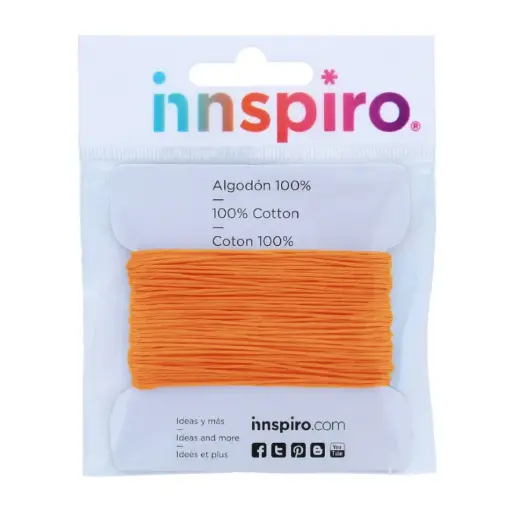 [825384] CORDÓN DE ALGODÓN FINO 1,5MM NARANJA INNSPIRO