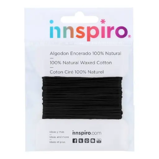 [650414] CORDÓN DE ALGODÓN FINO 1,5MM NEGRO INNSPIRO