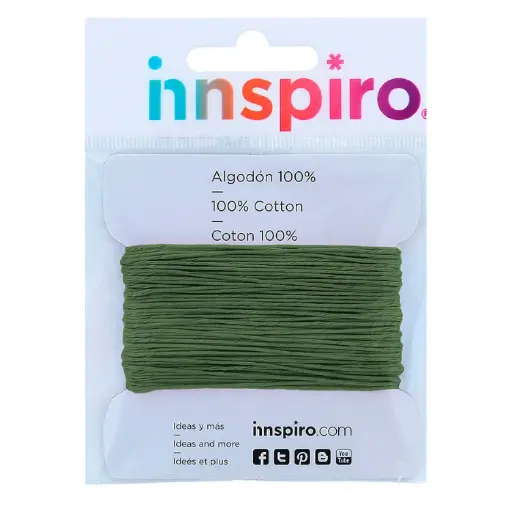 [70106] CORDÓN DE ALGODÓN FINO 1,5MM VERDE INNSPIRO