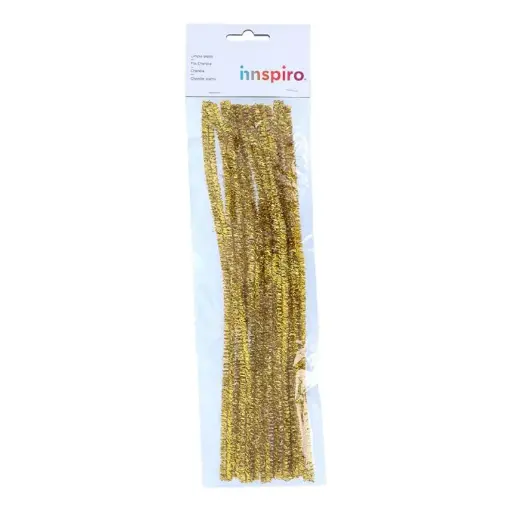 [650489] LIMPIAPIPAS CHENILLA ORO 4MMX30CM PACK 50U