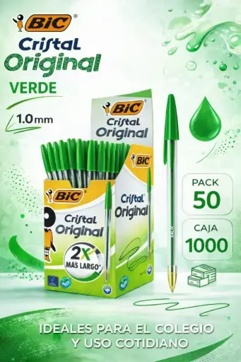 [080108] BOLÍGRAFO BIC CRISTAL ORIGINAL VERDE
