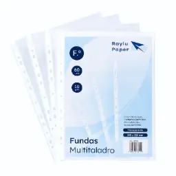 Fundas Multitaladro Folio 60 Micras Paquetes De 10uds Raylu