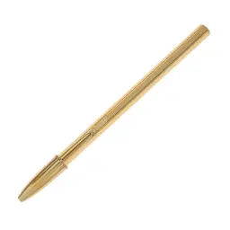 Bolígrafo Bic Cristal Oro Tinta Azul