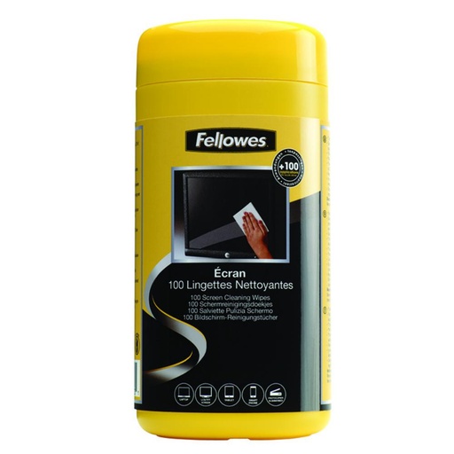 [249002] LIMPIADOR DE PANTALLA FELLOWES DISPENSADOR 100 TOALLITAS