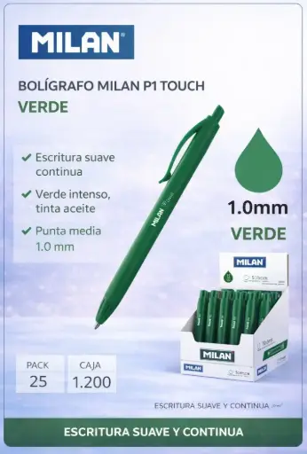 [120047] BOLÍGRAFO MILAN P1 TOUCH VERDE