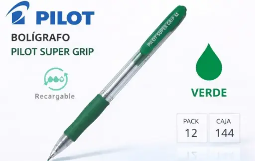 [119979] BOLÍGRAFO PILOT SUPER GRIP VERDE