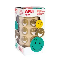 Gomets Apli Cara Feliz Ø 20 Mm Metalizados Oro Rollo