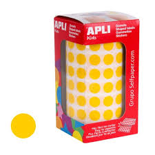 Gomets Apli Circulo 10,5 Amarillo Rollo