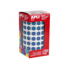 Gomets Apli Circulo 10,5 Azul Rollo