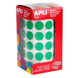 Gomets Apli Circulo 15,0 Verde Rollo