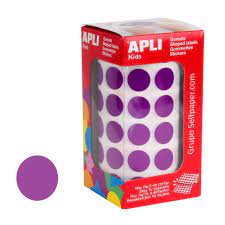 Gomets Apli Circulo 15mm Lila Rollo