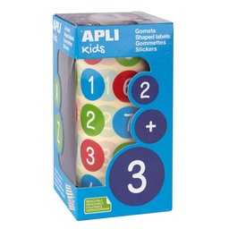 Gomets Apli Circulo 20 0 Numeros 3 Colores Rollo