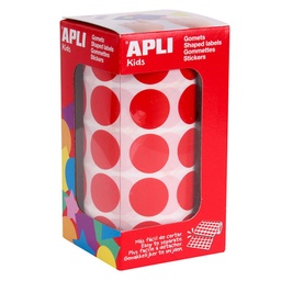 Gomets Apli Circulo 20,0 Rojo Rollo