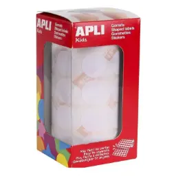 Gomets Apli Circulo 20mm Blanco Rollo