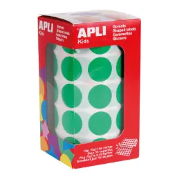 Gomets Apli Circulo 20mm Verde Claro  Rollo