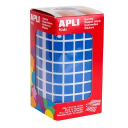Gomets Apli Cuadrado 10x10 Azul Rollo