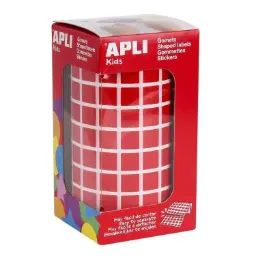 Gomets Apli Cuadrado 10x10 Rojo Rollo
