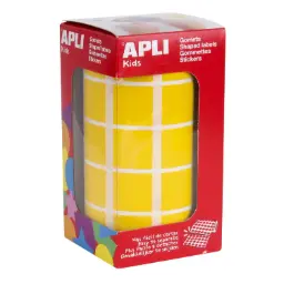 Gomets Apli Cuadrado 15x15 Amarillo Rollo