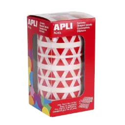 Gomets Apli Triangulo 10,5 Rojo Rollo