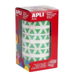 Gomets Apli Triangulo 10,5 Verde Rollo